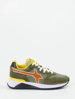 – Retro-Sneaker aus Veloursleder Oliv*W6YZ Online