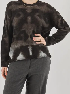 Damen Yippie Hippie – Feinstrickpullover aus Wollmix Dunkelbraun