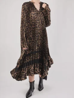 Damen Yippie Hippie – Plisseekleid aus Textil in