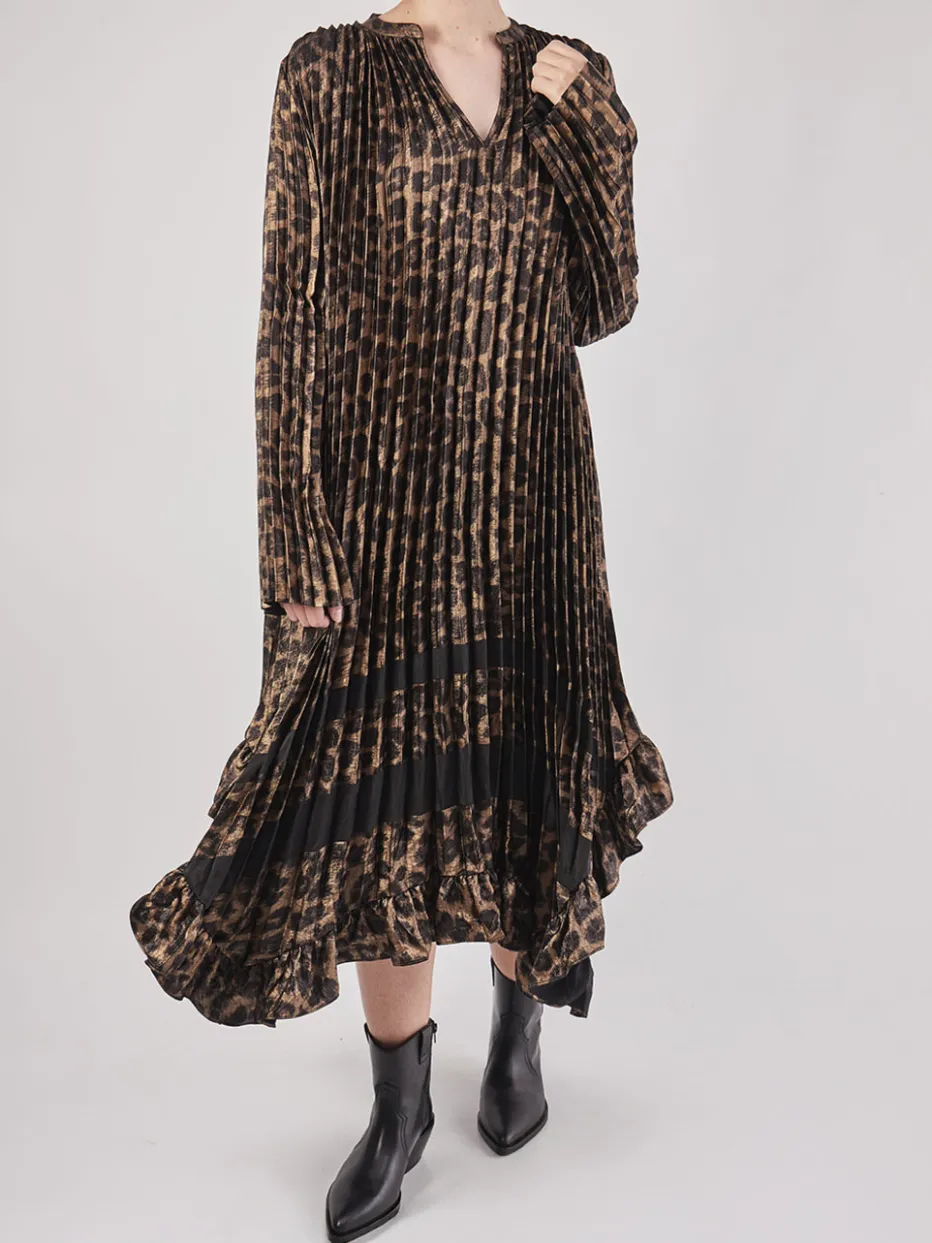 Damen Yippie Hippie – Plisseekleid aus Textil in