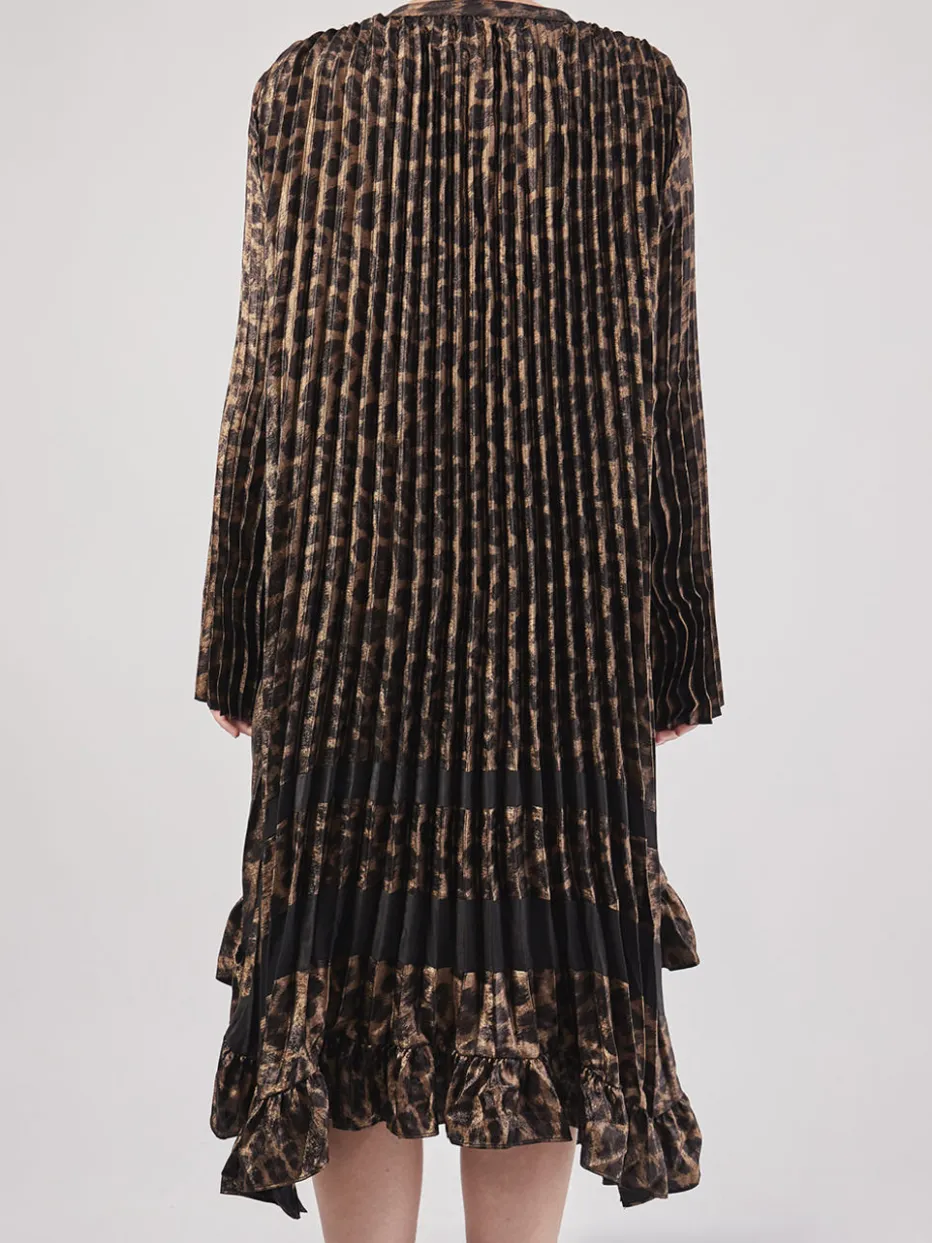 Damen Yippie Hippie – Plisseekleid aus Textil in