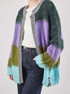 Damen Yippie Hippie – Strickjacke aus Textil Dunkel