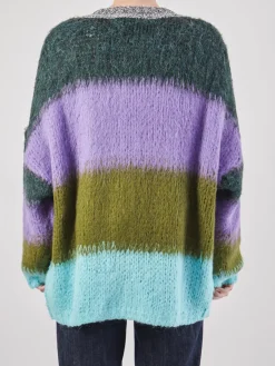 Damen Yippie Hippie – Strickjacke aus Textil Dunkel