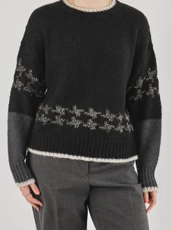 Damen Yippie Hippie – Strickpullover aus Textil Schwarz