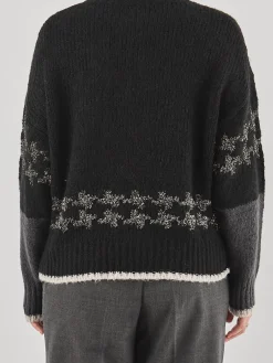 Damen Yippie Hippie – Strickpullover aus Textil Schwarz