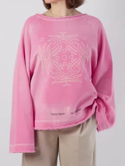 – Sweatshirt aus Baumwolle in Rosa*Yippie Hippie Outlet