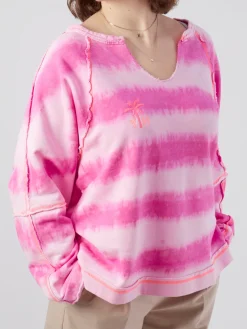 – Sweatshirt aus Baumwolle in Pink*Yippie Hippie Outlet